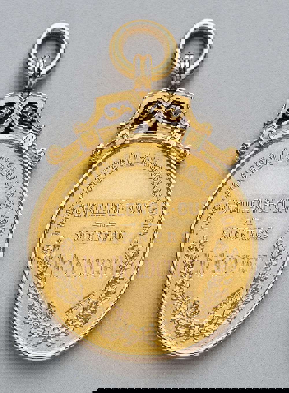 1938 F.A. Cup winner's medal awarded to Preston North End goalkeeper George "Harry" Holdcroft