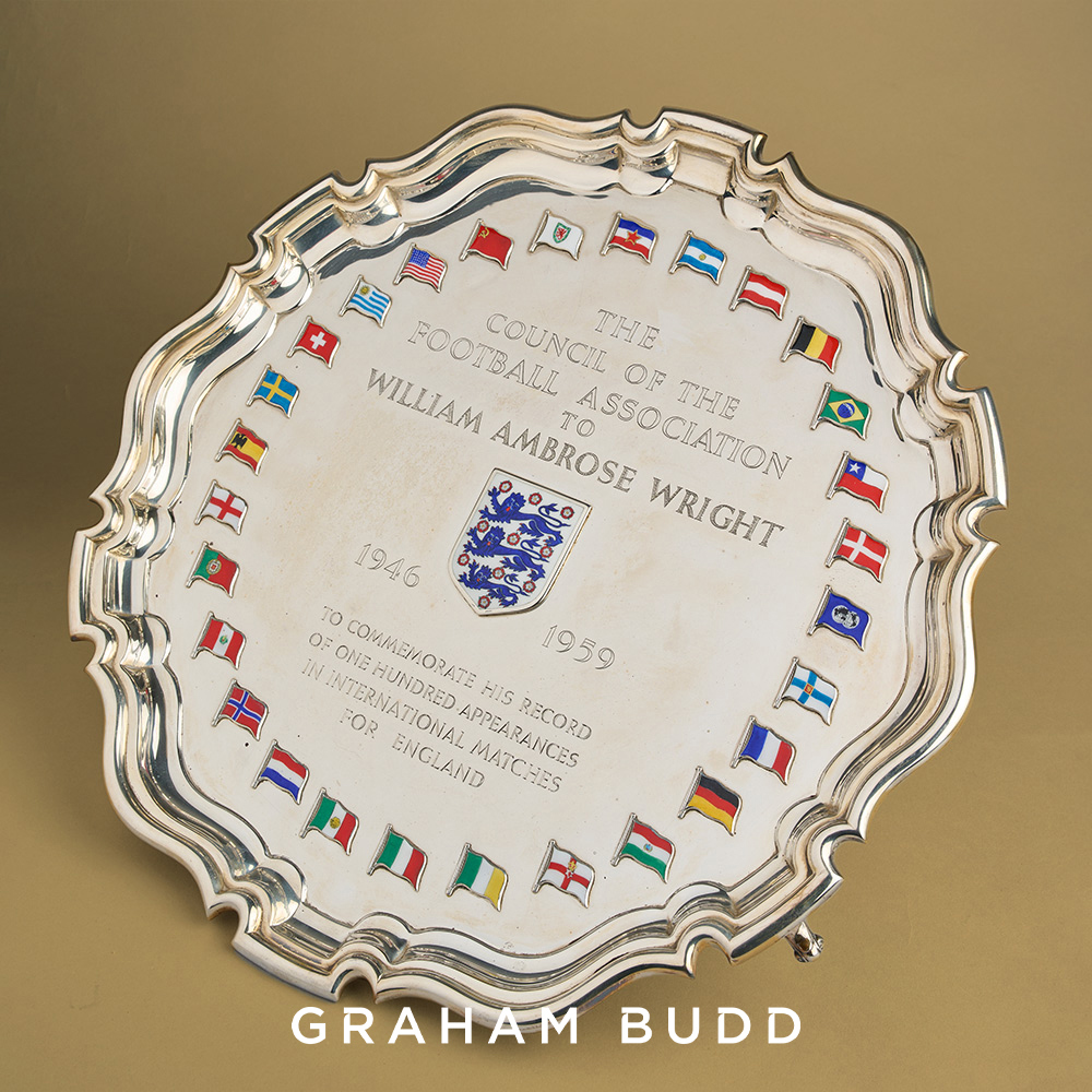 Silver Salver presented to Billy Wright