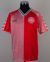 Red and white No.11 Denmark short-sleeved shirt, 1986